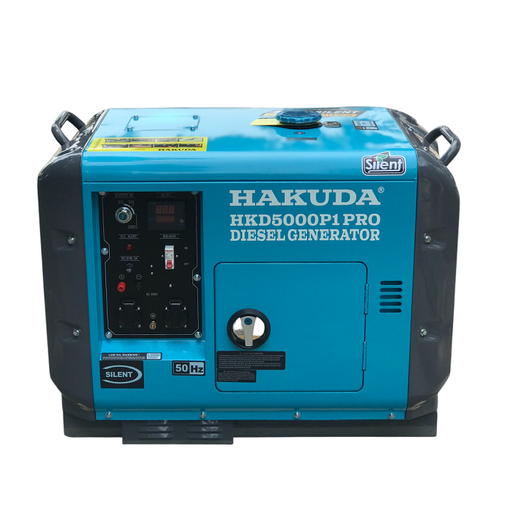Máy phát điện chạy dầu HAKUDA HKD5000P1 PRO 5KW siêu cách âm