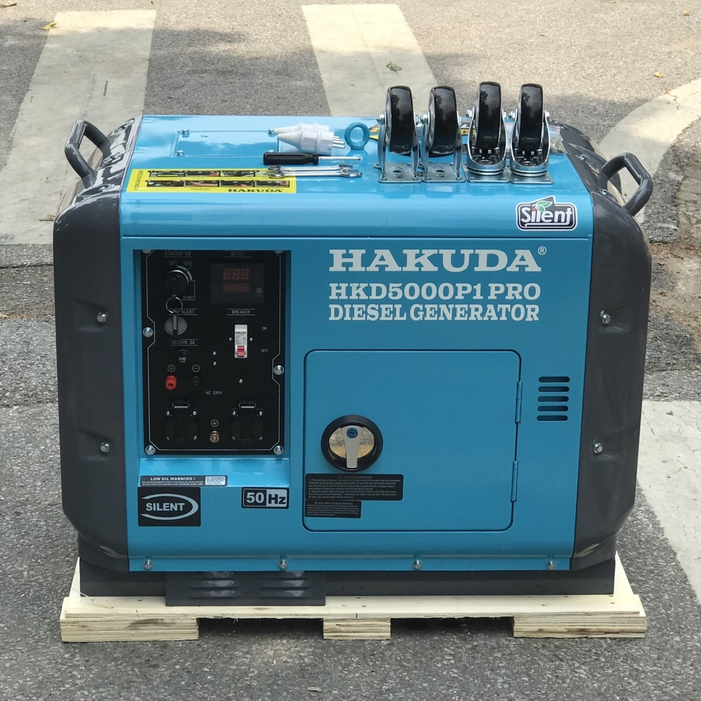 Máy phát điện chạy dầu HAKUDA HKD5000P1 PRO 5KW siêu cách âm