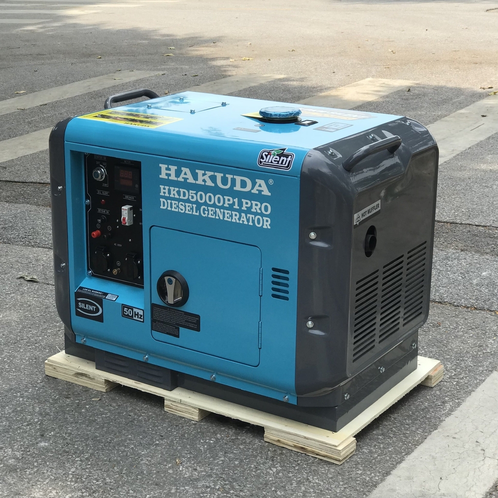 Máy phát điện chạy dầu HAKUDA HKD5000P1 PRO 5KW siêu cách âm