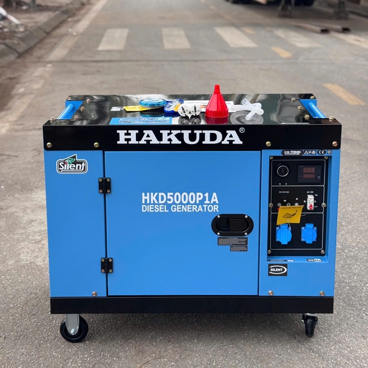 Máy phát điện chạy dầu HAKUDA 5KW HKD5000P1A có đề