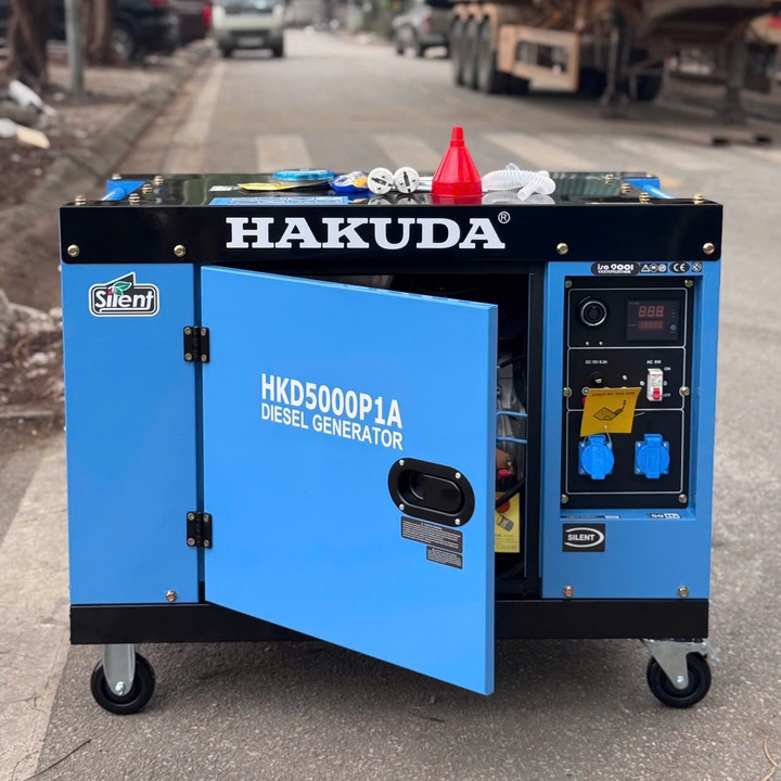 Máy phát điện chạy dầu HAKUDA 5KW HKD5000P1A có đề