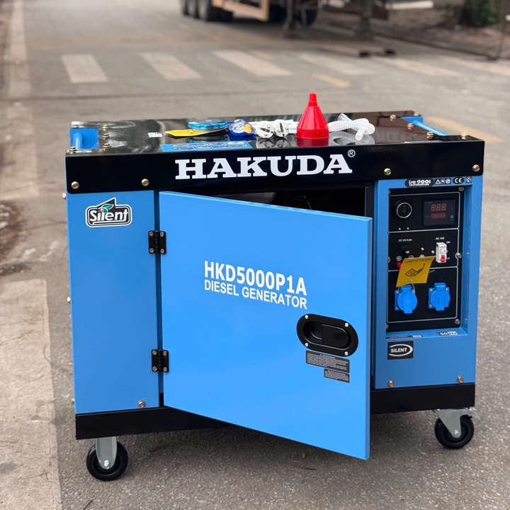 Máy phát điện chạy dầu HAKUDA 5KW HKD5000P1A có đề