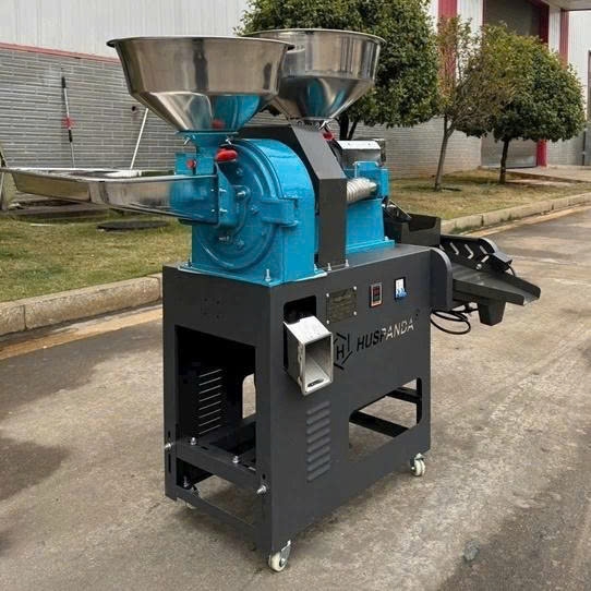 Máy xát nghiền gạo HUSPANDA 3KW HNF-4JS có sàng lọc sạn rung