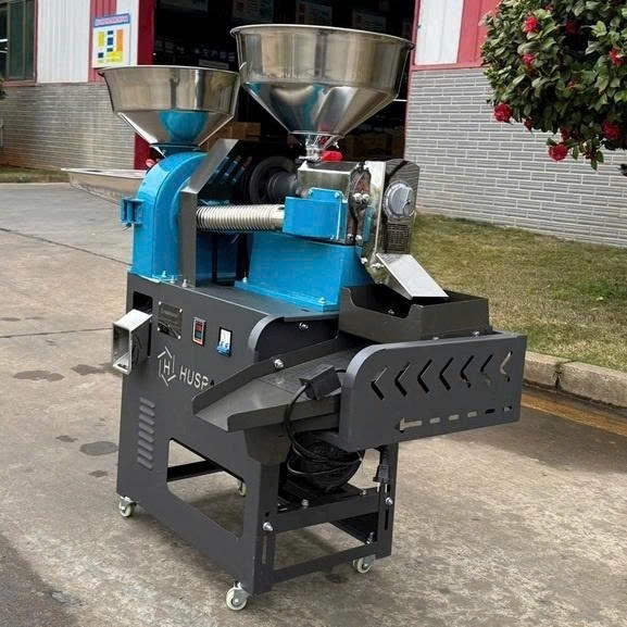 Máy xát nghiền gạo HUSPANDA 3KW HNF-4JS có sàng lọc sạn rung