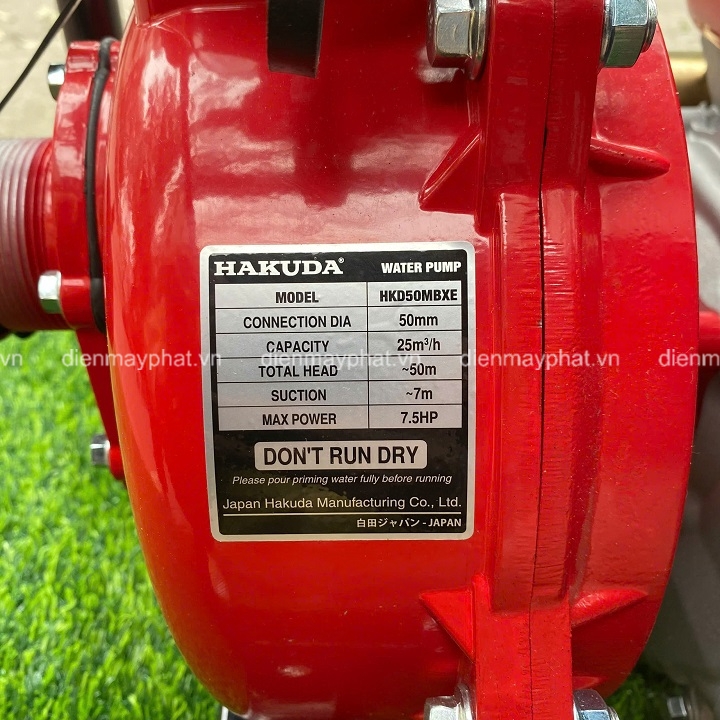 Máy bơm nước cao áp chạy xăng HAKUDA 7.5HP HKD50MBXE đề