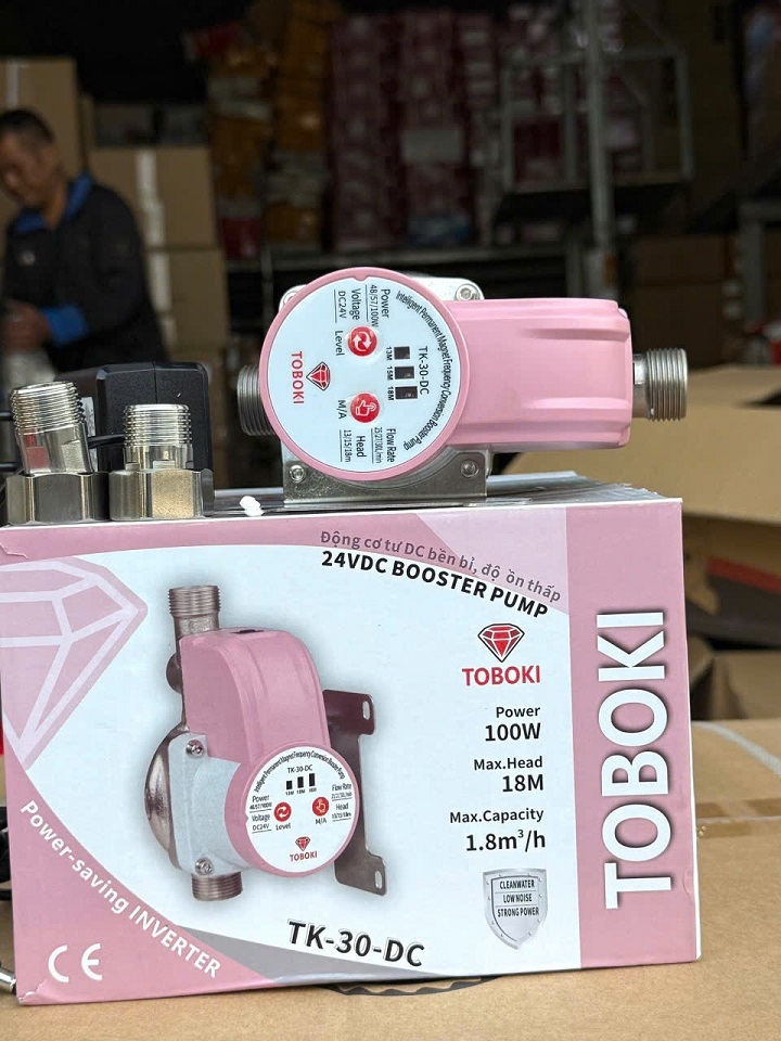 Máy bơm nước tăng áp Nhật tự động TOBOKI 100W TK-30-DC