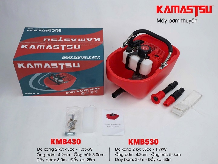 Máy bơm thuyền chạy xăng 4 thì KAMASTSU 950W KMB350