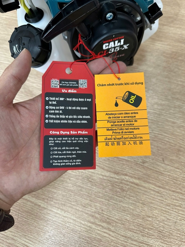 Máy cắt cỏ Cali CL35-X 1000W xanh dương 4 thì