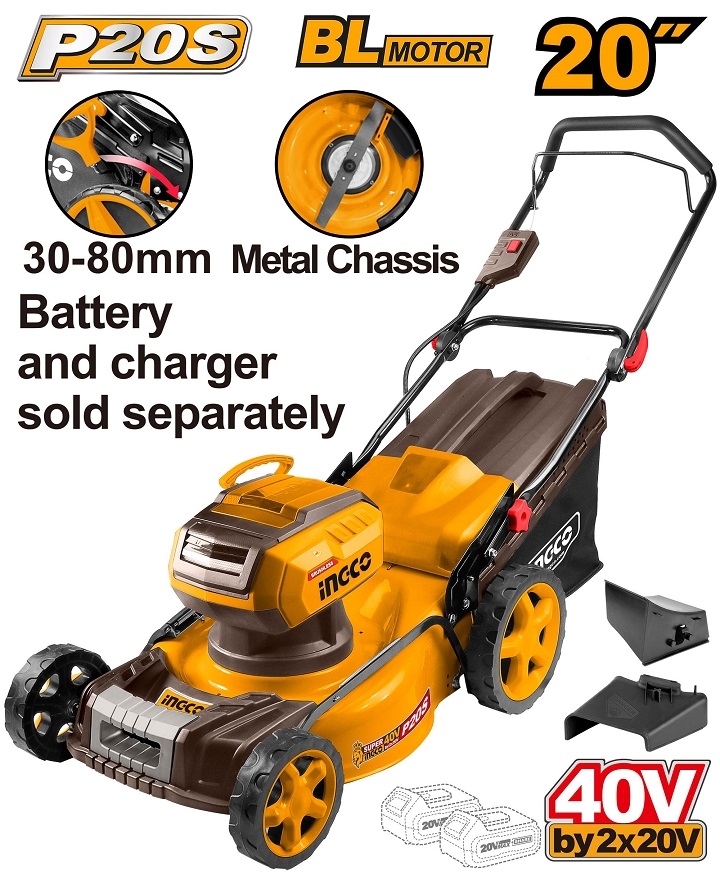 Máy cắt cỏ đẩy tay dùng pin 40V INGCO 510mm LMLI4020