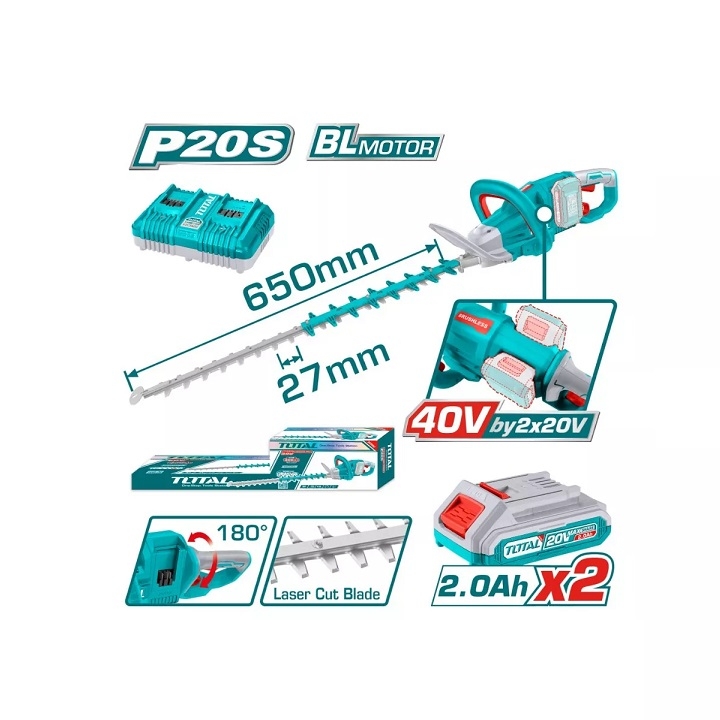 Máy cắt tỉa hàng rào dùng pin 2x20V INGCO CHTLI400282