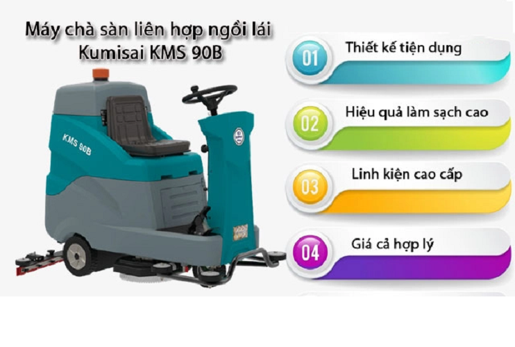 Máy Chà Sàn Liên Hợp Ngồi Lái Kumisai KMS 90B