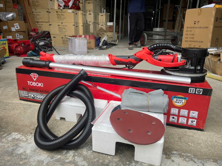 Máy chà tường cầm tay cần dài TOBOKI 1400W TK-1400/215