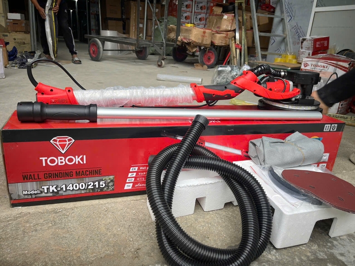 Máy chà tường cầm tay cần dài TOBOKI 1400W TK-1400/215