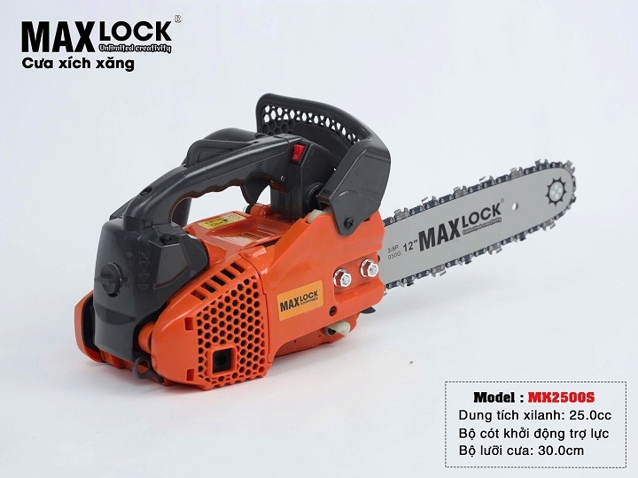 Máy cưa xích 2 thì MAXLOCK 1000W MK2500S