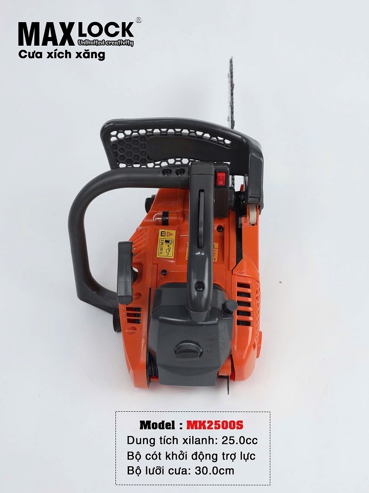 Máy cưa xích 2 thì MAXLOCK 1000W MK2500S