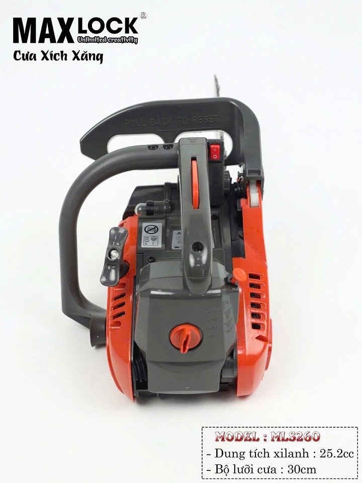 Máy cưa xích 2 thì MAXLOCK MK2500S 1000W