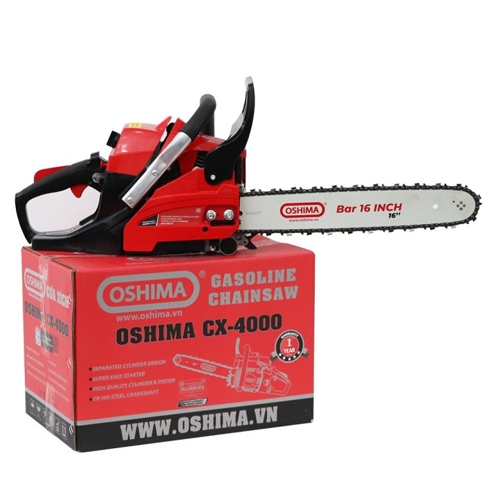 Máy cưa xích chạy xăng 2 thì OSHIMA 1.8KW CX4000