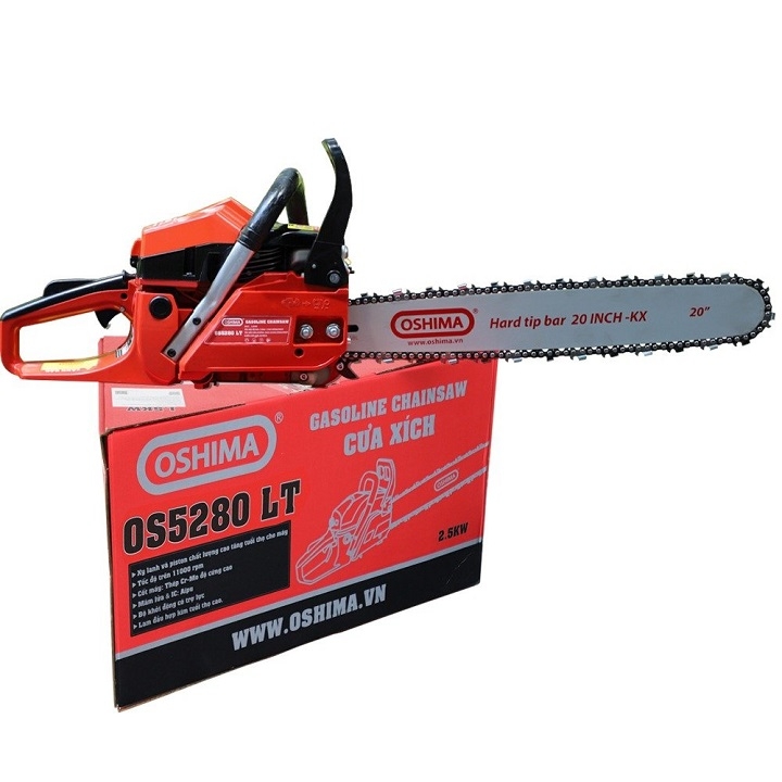 Máy cưa xích chạy xăng 2 thì OSHIMA 1.8KW OS5280LT