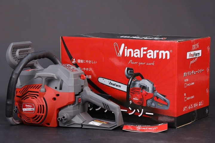 Máy cưa xích chạy xăng 2 thì VINAFARM 2.2KW VNCS-5900 52cc