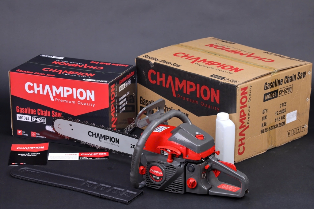 Máy cưa xích chạy xăng CHAMPION 2KW CP-5200 2 thì