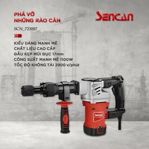 Máy Đục Bê Tông Sencan 723007 1100W