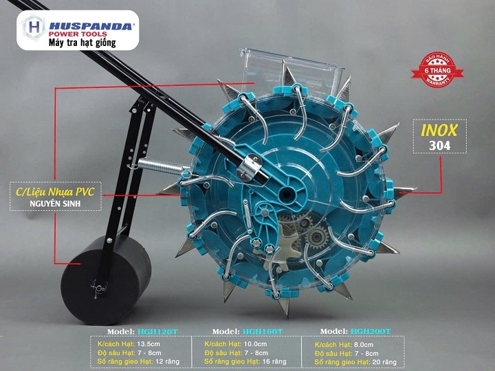 Máy gieo hạt tra hạt 12 mỏ HUSPANDA HGH120T