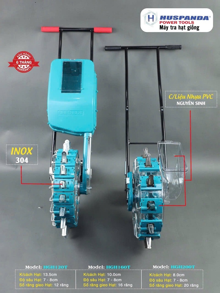 Máy gieo hạt tra hạt 20 mỏ HUSPANDA HGH200T