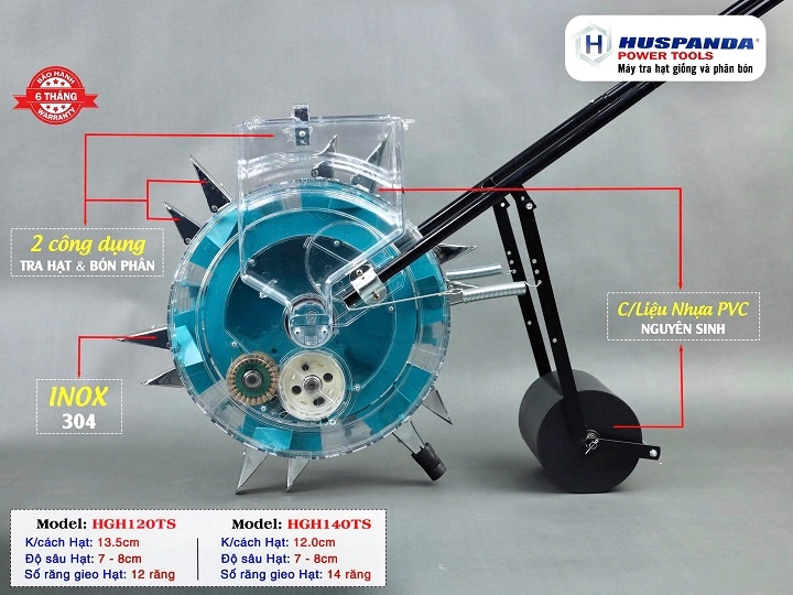 Máy gieo hạt và bón phân 12 răng HUSPANDA HGH120TS