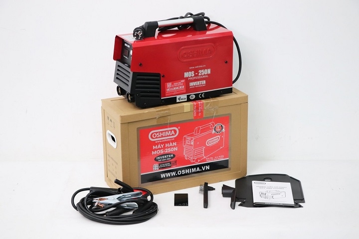 Máy hàn Oshima MOS 250N đỏ 1 pha 3 bo