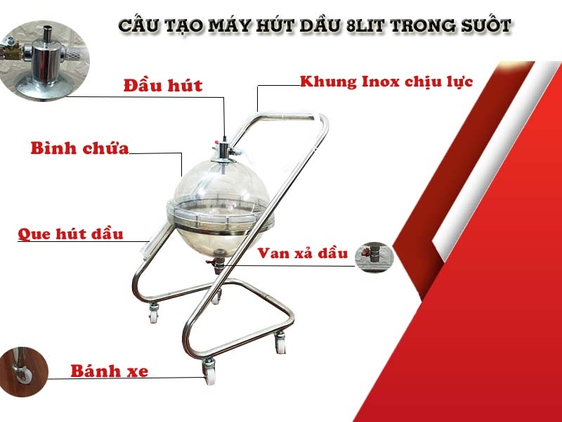 Máy Hút Dầu Nhớt Hakuda 8L