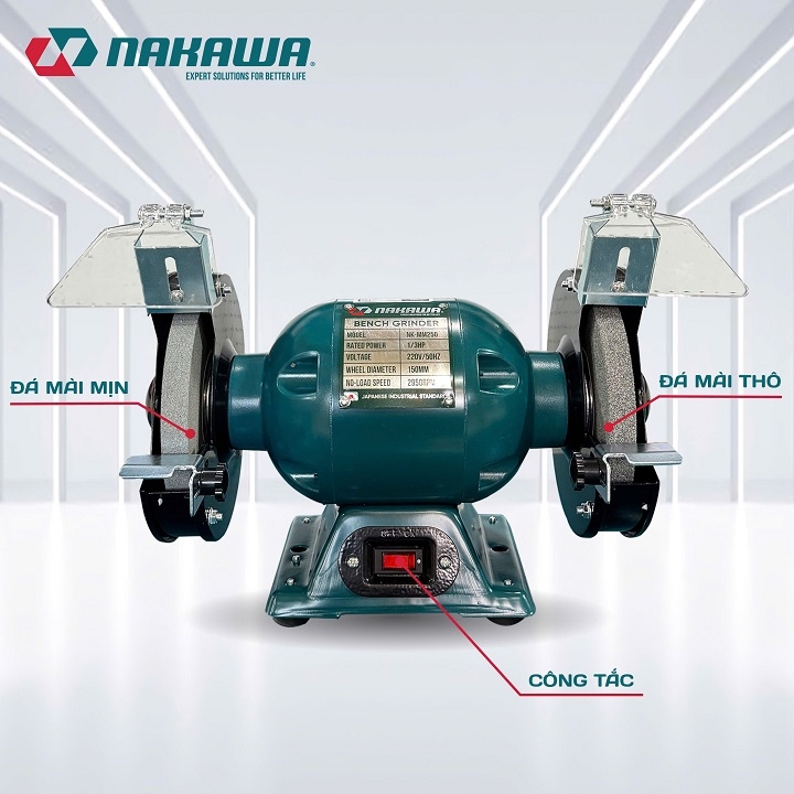 Máy mài hai đá NAKAWA 250W 1/3HP NK-MM250