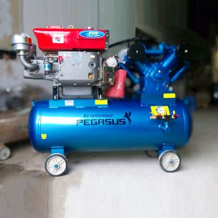 Máy Nén Khí Đầu Nổ Chạy Dầu Pegasus 10HP 500L TM-V-1.05/12.5-500L
