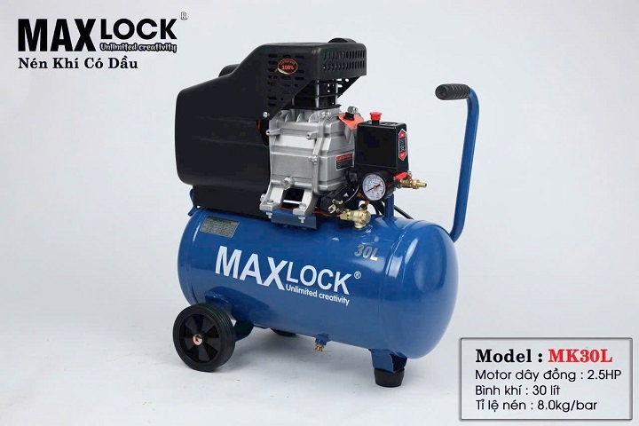 Máy nén khí có dầu MAXLOCK 2.5HP 30L MK30L