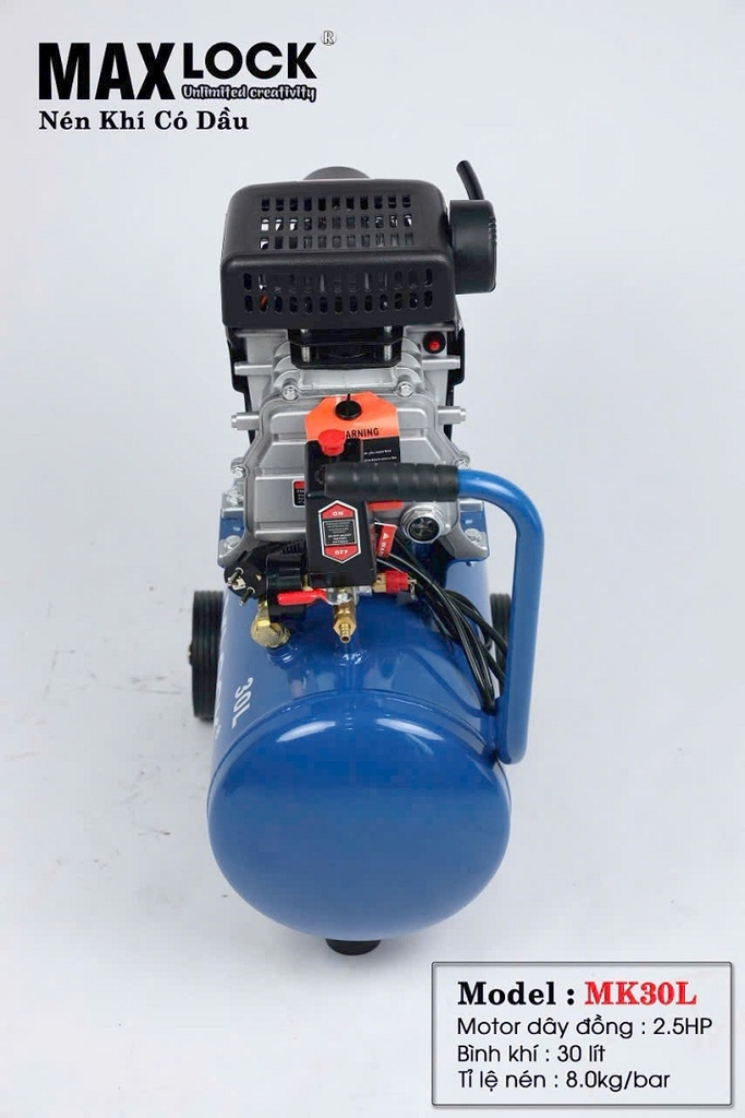Máy nén khí có dầu MAXLOCK 2.5HP 30L MK30L