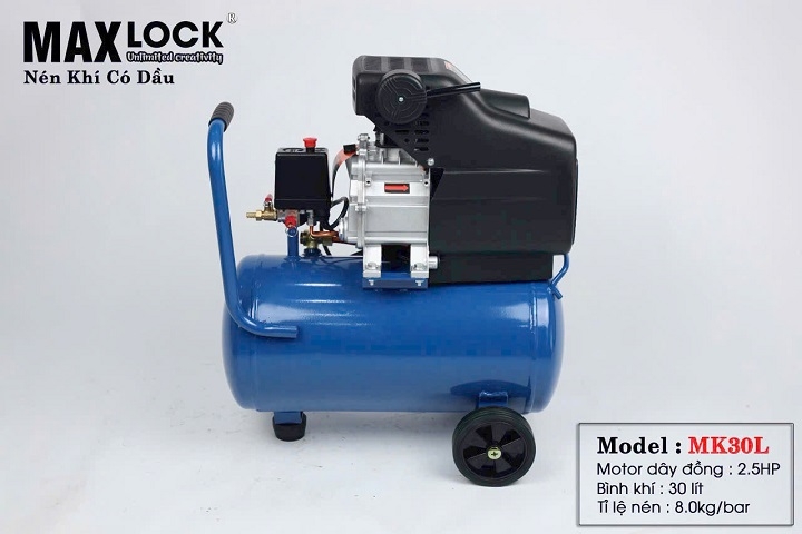 Máy nén khí có dầu MAXLOCK 2.5HP 30L MK30L