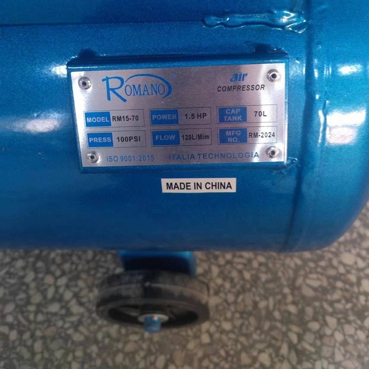 Máy nén khí dây đai 1.5HP 70L ROMANO RM202