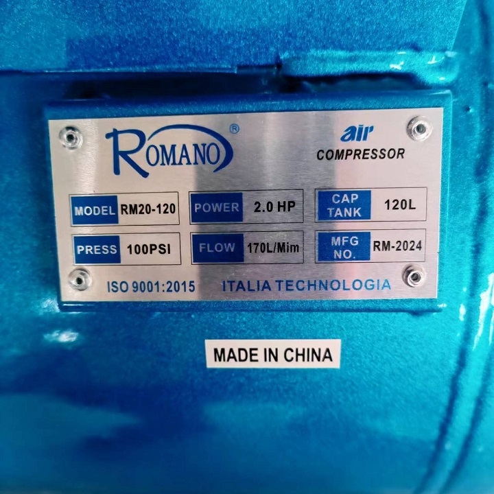 Máy nén khí dây đai 2HP 120L ROMANO RM203
