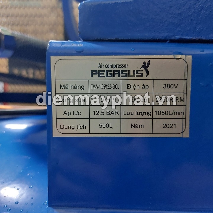 Máy Nén Khí Dây Đai Pegasus 10HP 500L TM-V-1.05/12.5-500L