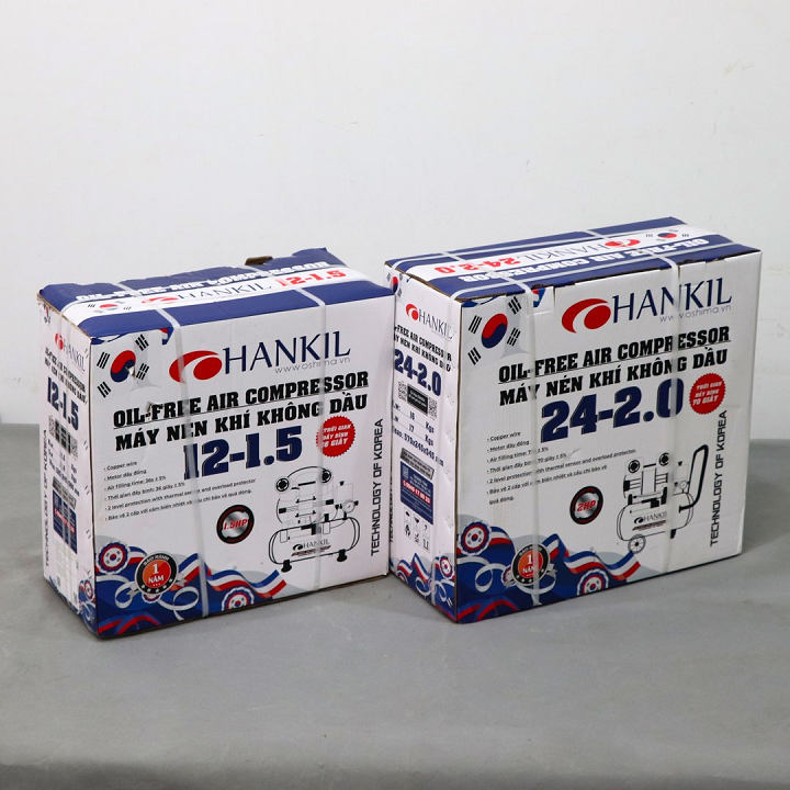 Máy nén khí không dầu 1.5HP 12L HANKIL 12-1.5