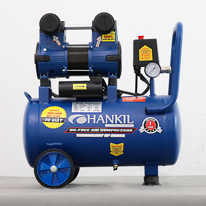 Máy nén khí không dầu mini 2HP 24L HANKIL 24-2.0