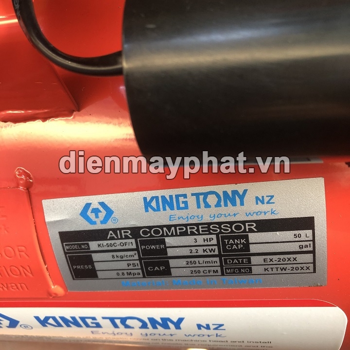 Máy Nén Khí Không Dầu Giảm Âm Kingtony 3HP 50L KI-50C/F-1