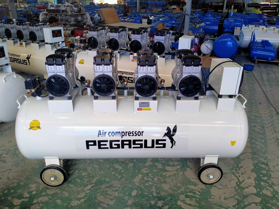 Máy Nén Khí Không Dầu Giảm Âm Pegasus 6HP 500L TM-OF1100X4-500L