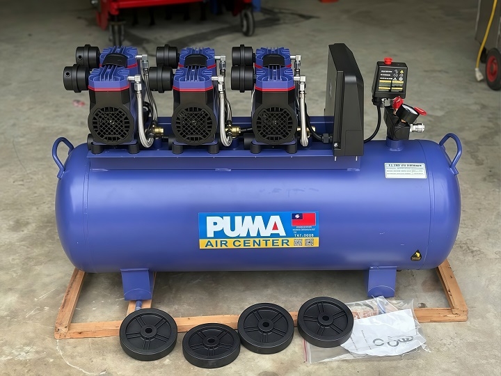 Máy nén khí không dầu giảm âm Puma 4HP 100L