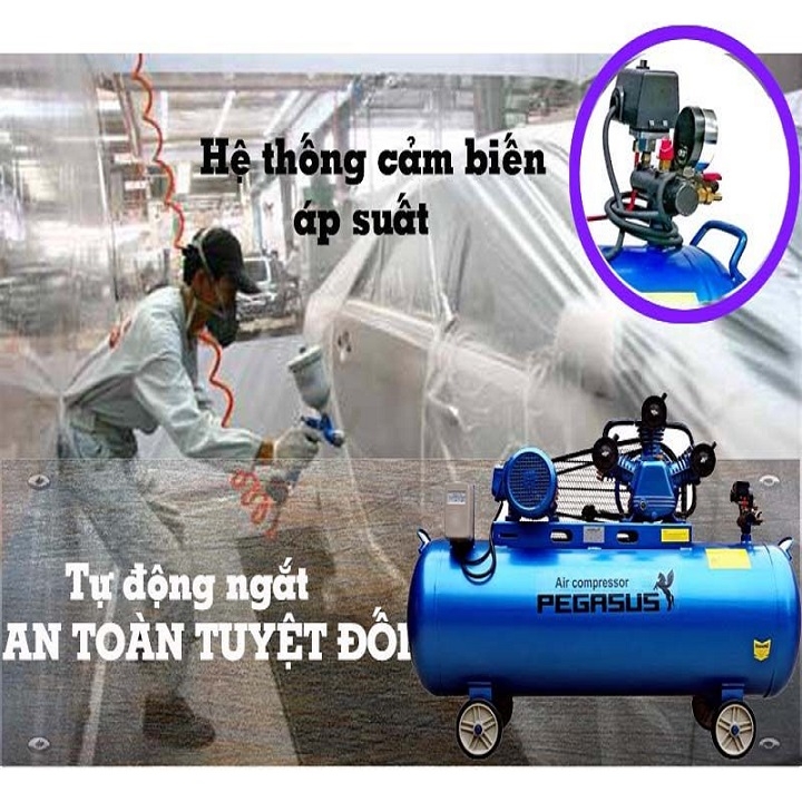 Máy Nén Khí Dây Đai Pegasus 20HP 500L TM-W-2.0/12.5-500L