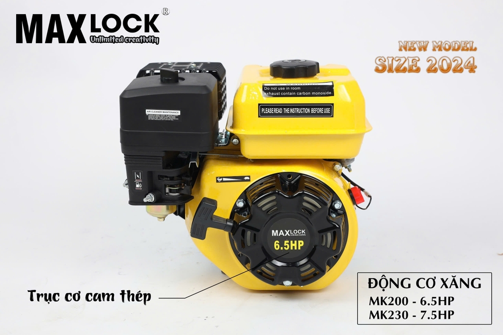 Máy nổ chạy xăng MAXLOCK 7.5HP MK230