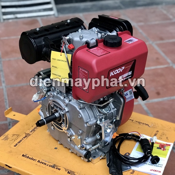 Máy nổ chạy dầu KOOP 7.9HP KD186FAE có đề