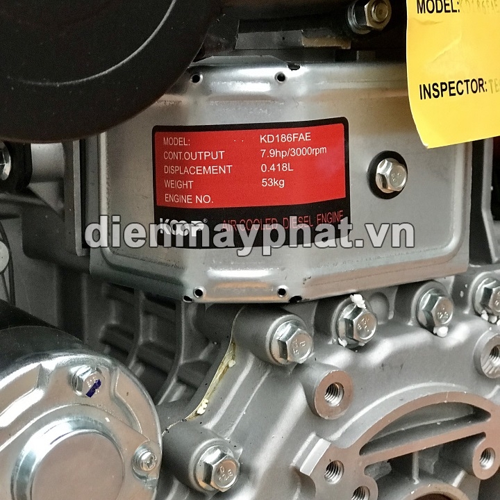 Máy nổ chạy dầu KOOP 7.9HP KD186FAE có đề
