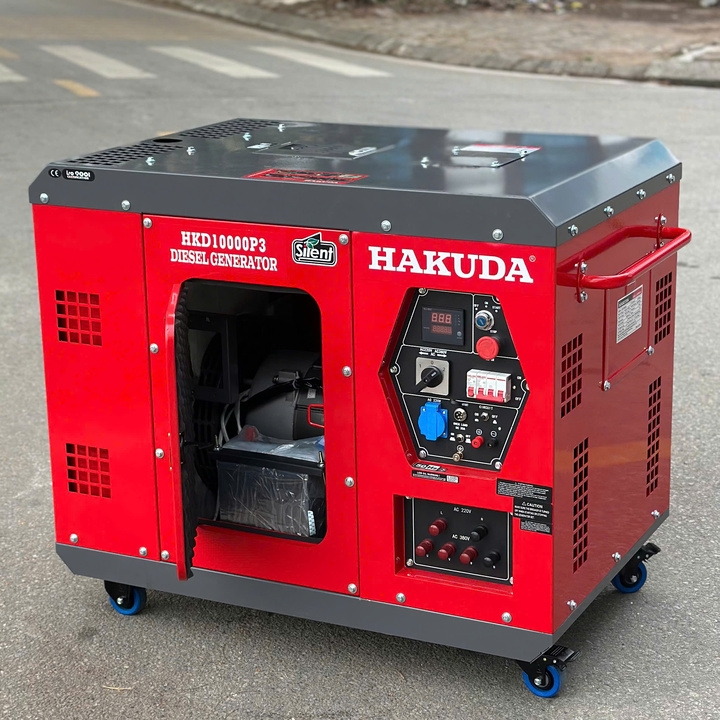 Máy phát điện chạy dầu 10kW HAKUDA HKD10000P3 chống ồn 3 pha