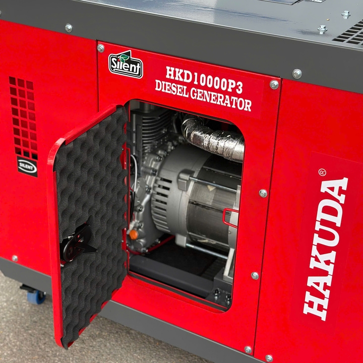 Máy phát điện chạy dầu 10kW HAKUDA HKD10000P3 chống ồn 3 pha