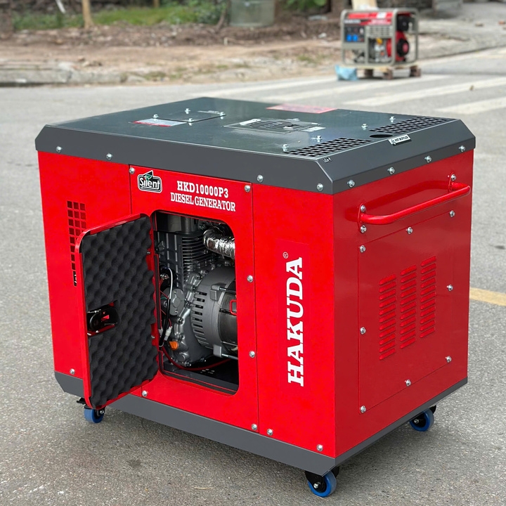 Máy phát điện chạy dầu 10kW HAKUDA HKD10000P3 chống ồn 3 pha